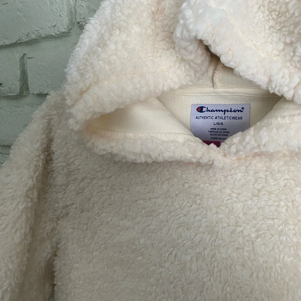 Champion Cream Fleece Hoodie - Picture 2 of 4